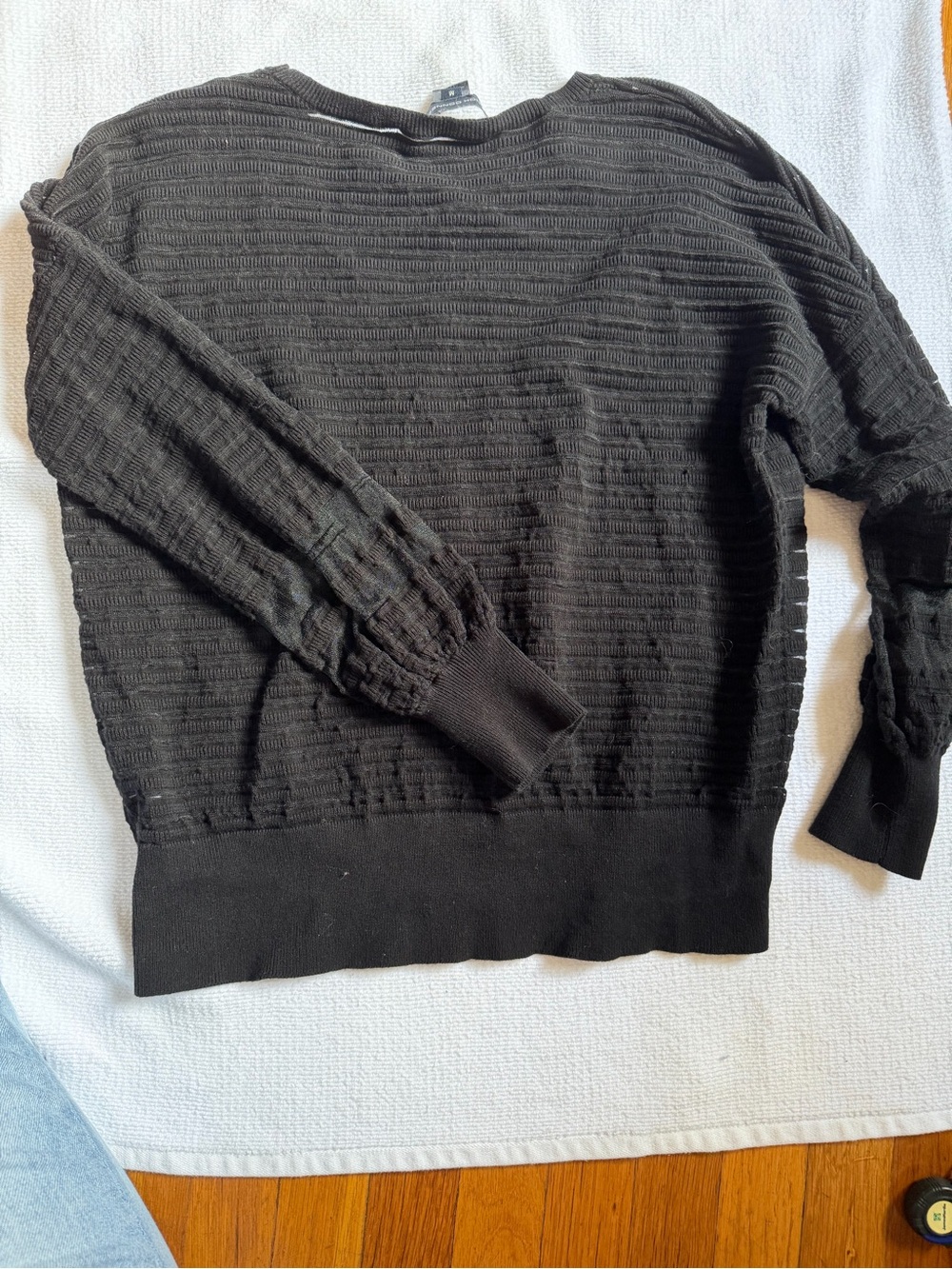 French Connection Black Ribbed Knit Top - Picture 4 of 4